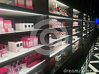 Victoriaâ€™s Secret parfumerie and lingerie store Editorial Stock Photo